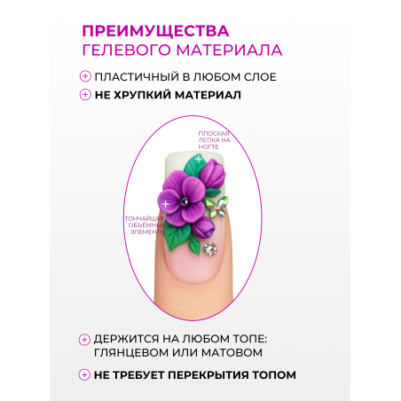 Купить гель-пластилин для лепки на ногтях P-51 Royal Purple PLASTILINE Nail Club