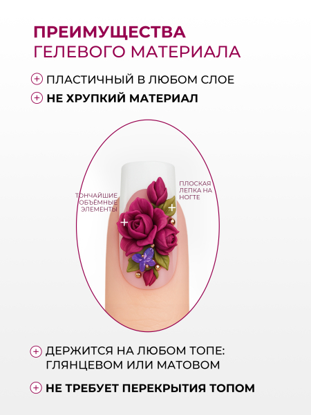 Купить гель-пластилин для лепки на ногтях P-55 Cherry Dessert PLASTILINE Nail Club