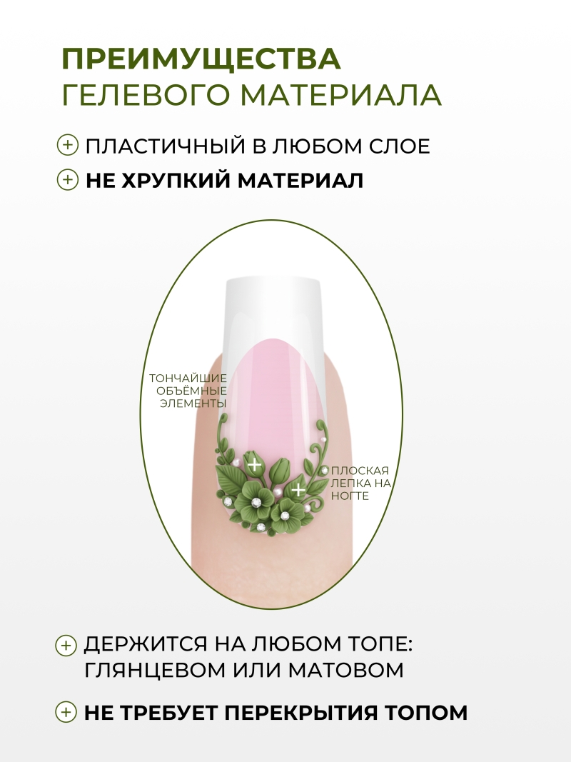Купить гель-пластилин для лепки на ногтях P-59 Greenart PLASTILINE Nail Club