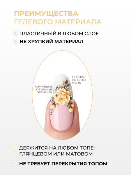 Купить гель-пластилин для лепки на ногтях P-61 Sun Day PLASTILINE Nail Club