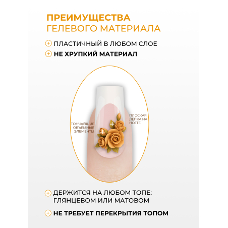 Купить гель-пластилин для лепки на ногтях P-63 Saffron PLASTILINE Nail Club