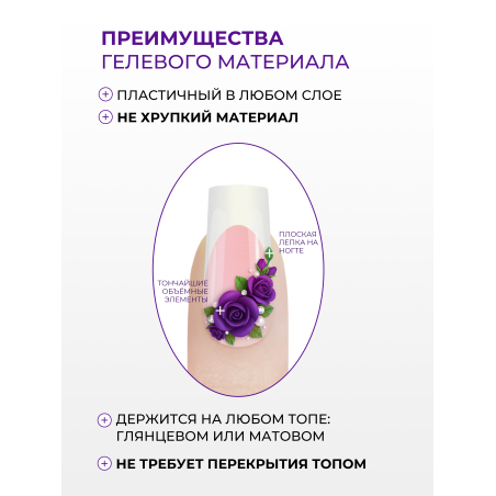 Купить гель-пластилин для лепки на ногтях P-68 Violet Nour PLASTILINE Nail Club