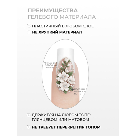 Купить гель-пластилин для лепки на ногтях P-88 Pearl PLASTILINE Nail Club