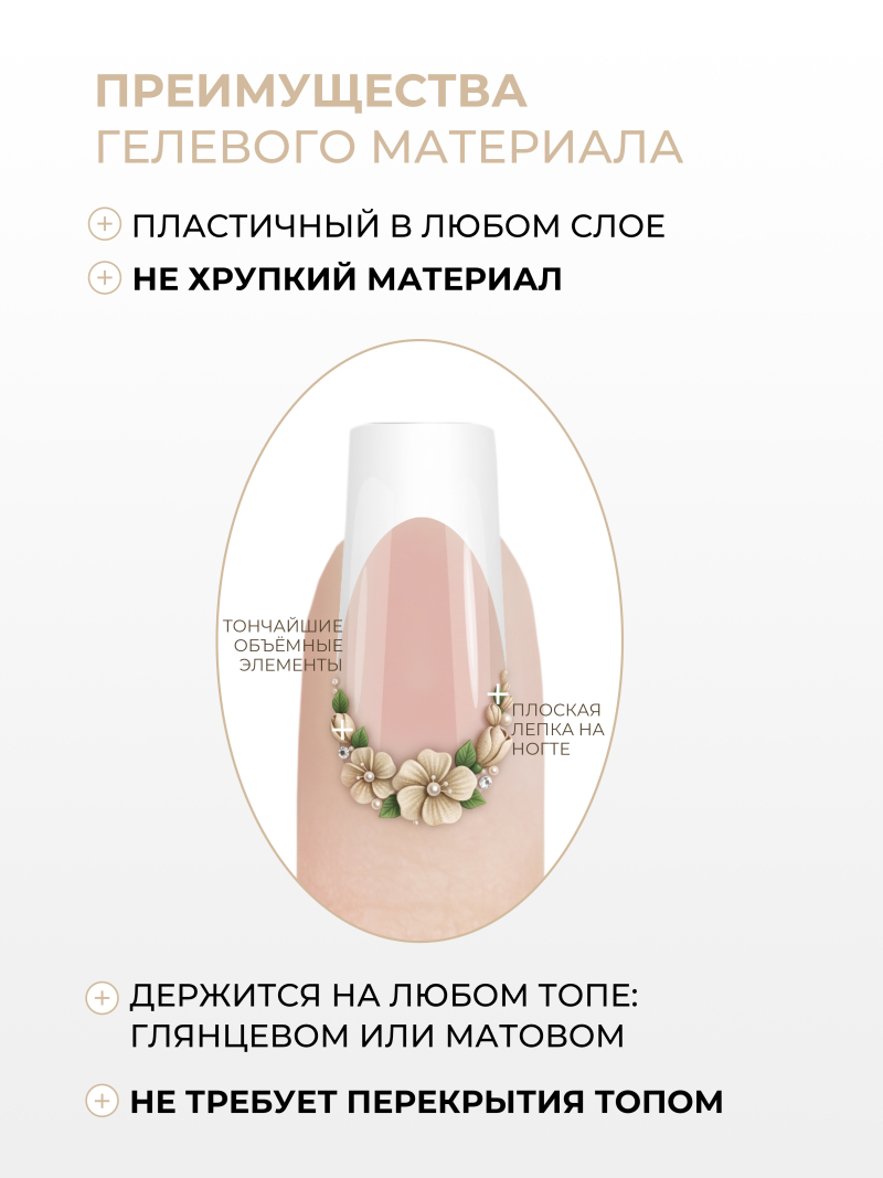 Купить гель-пластилин для лепки на ногтях P-89 Ivory Shine PLASTILINE Nail Club
