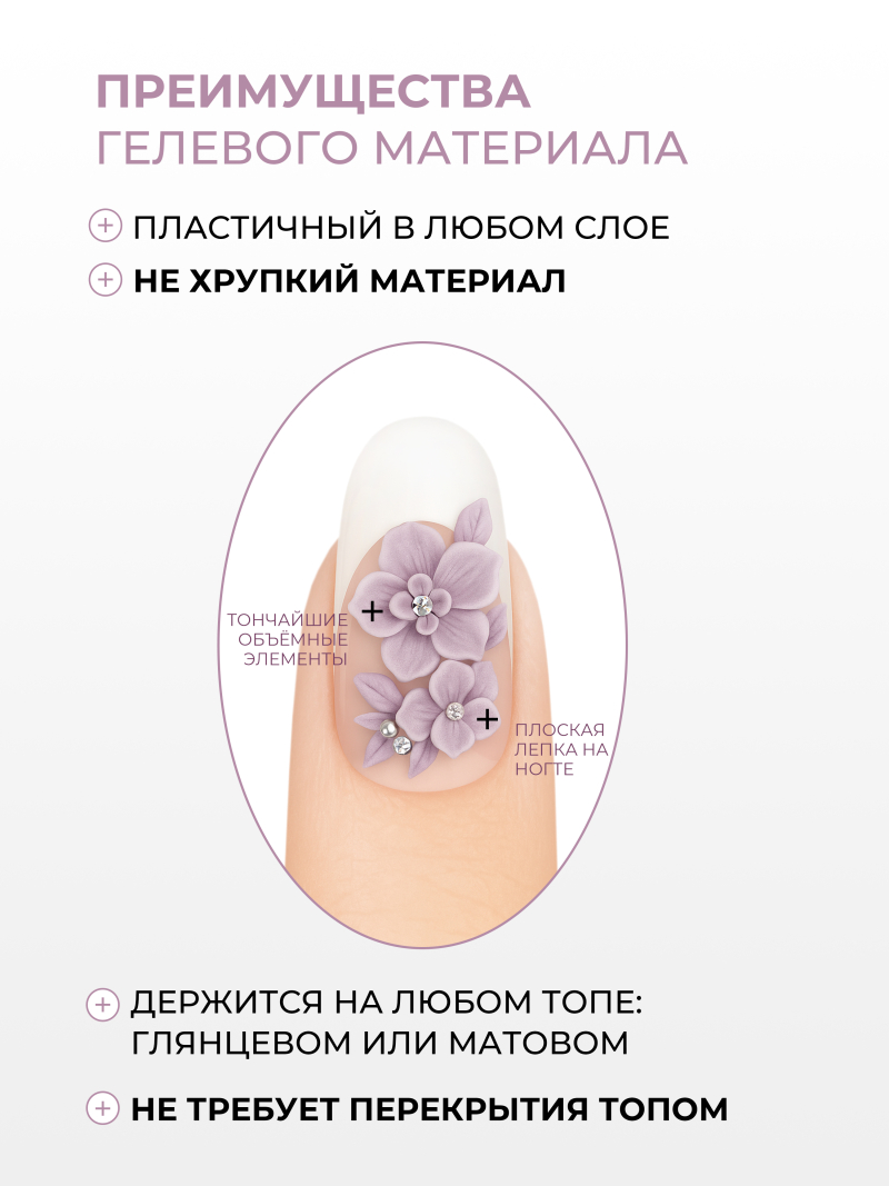 Купить гель-пластилин для лепки на ногтях P-91 Lilac Blaze PLASTILINE Nail Club