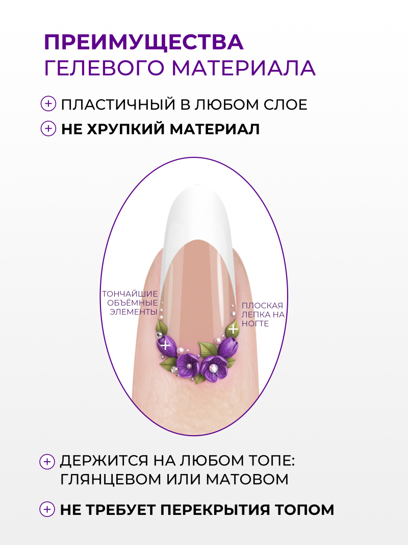 Купить гель-пластилин для лепки на ногтях P-98 Plum Shine PLASTILINE Nail Club