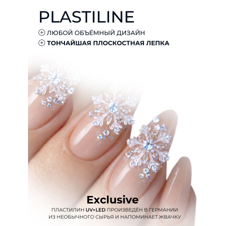 Купить хрустальный гель-пластилин для лепки на ногтях P-100 Ice CRYSTALLINE