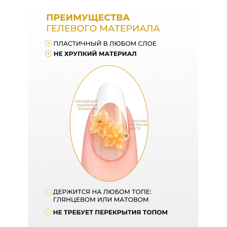 Купить хрустальный гель-пластилин для лепки на ногтях P-103 Golden Glow CRYSTALLINE