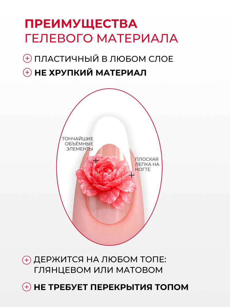 Купить хрустальный гель-пластилин для лепки на ногтях P-106 Ruby Stone CRYSTALLINE