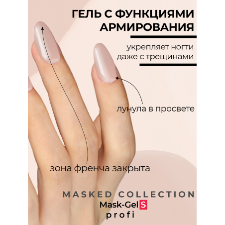 Купить маскирующий гель для ногтей Mask-Gel Profi (P)