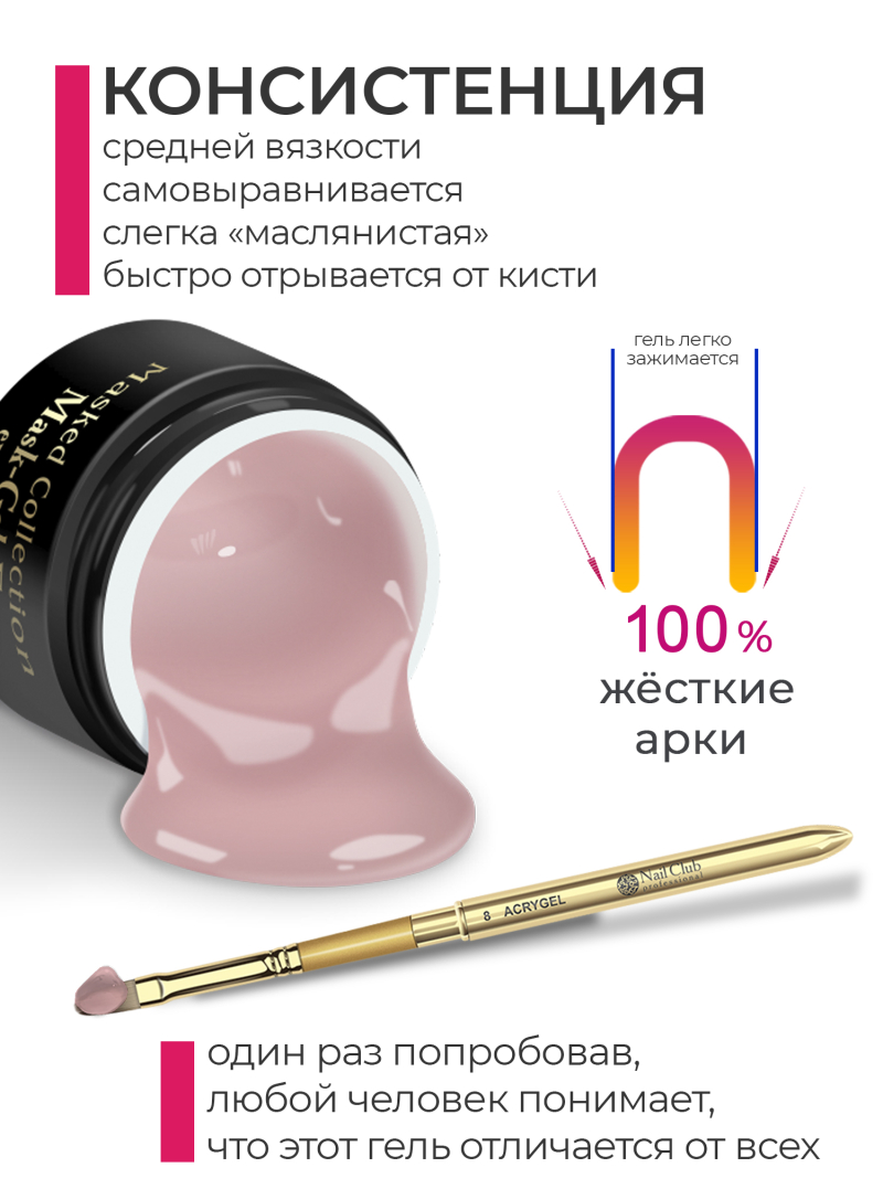 Купить маскирующий гель для ногтей Mask-Gel Expert (E)