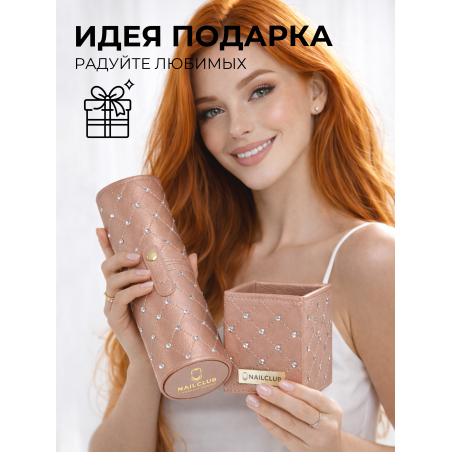 Купить набор Тубус и Подставка рыжий со стразами