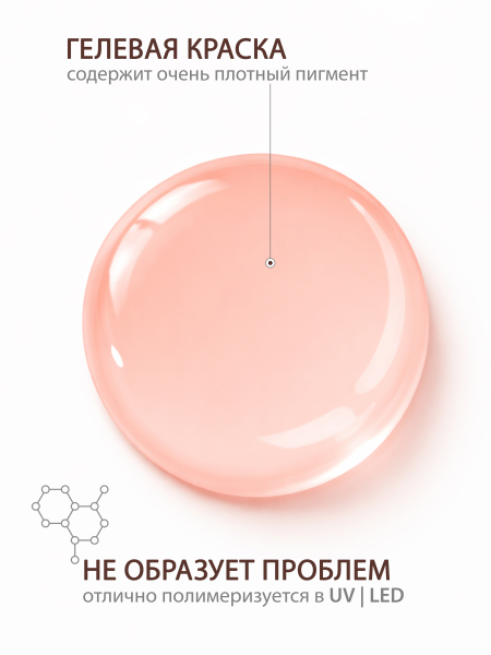 Купить гель-краску для ногтей без липкого слоя GPG-07 Opaque Blush Pastel Glaze