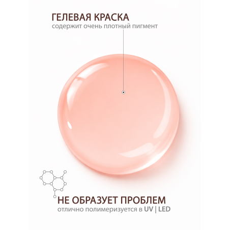 Купить гель-краску для ногтей без липкого слоя GPG-07 Opaque Blush Pastel Glaze