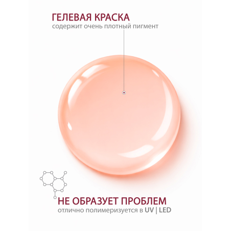 Купить гель-краску для ногтей без липкого слоя GPG-08 Apricot Jam Pastel Glaze