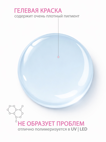 Купить гель-краску для ногтей без липкого слоя GPG-17 Romantic Blue Pastel Glaze Nail Club