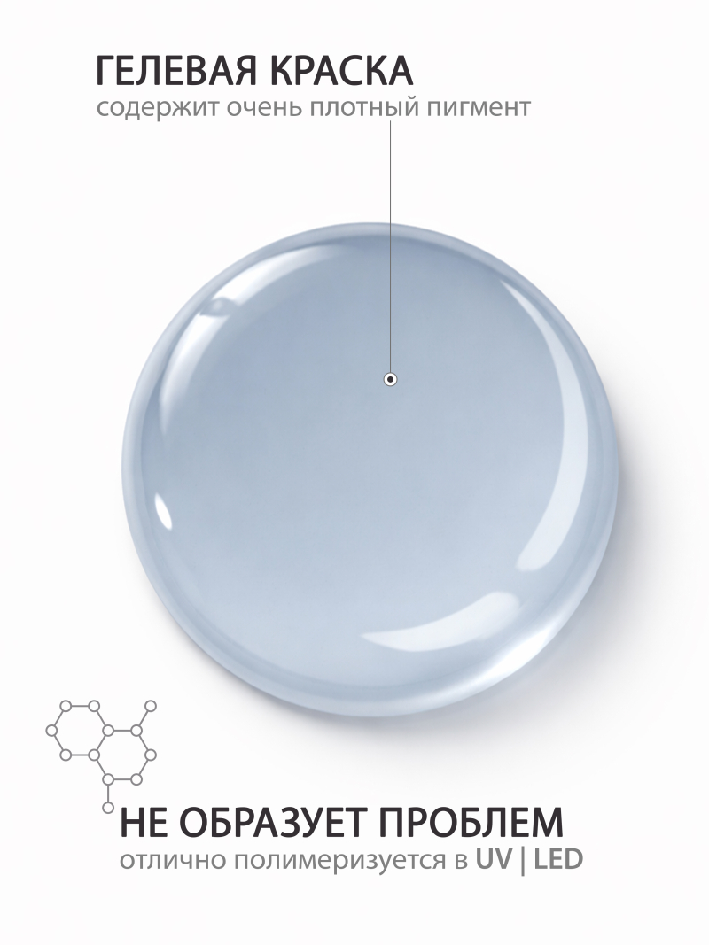 Купить гель-краску для ногтей без липкого слоя GPG-18 London Blue Pastel Glaze Nail Club