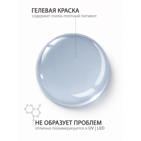 Купить гель-краску для ногтей без липкого слоя GPG-18 London Blue Pastel Glaze Nail Club