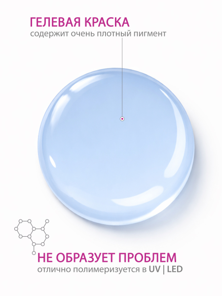 Купить гель-краску для ногтей без липкого слоя GPG-24 Serenity Pastel Glaze Nail Club