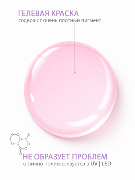 Купить гель-краску для ногтей без липкого слоя GPG-25 Rose Quartz Pastel Glaze Nail Club