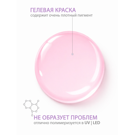 Купить гель-краску для ногтей без липкого слоя GPG-25 Rose Quartz Pastel Glaze Nail Club