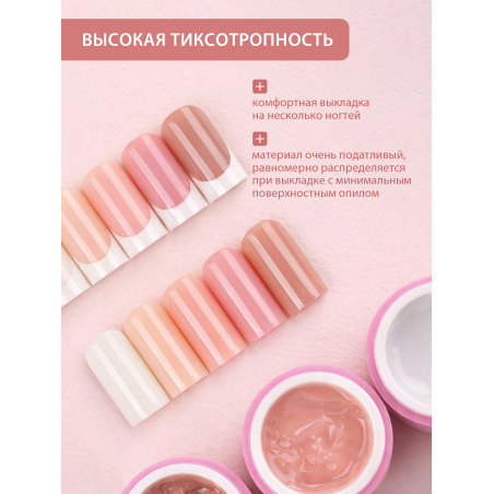 Купить гель-желе для моделирования ногтей CREAM GEL Opaque Nude CREAM COLLECTION