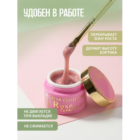Купить гель-желе для моделирования ногтей CREAM GEL Rose Concealer CREAM COLLECTION