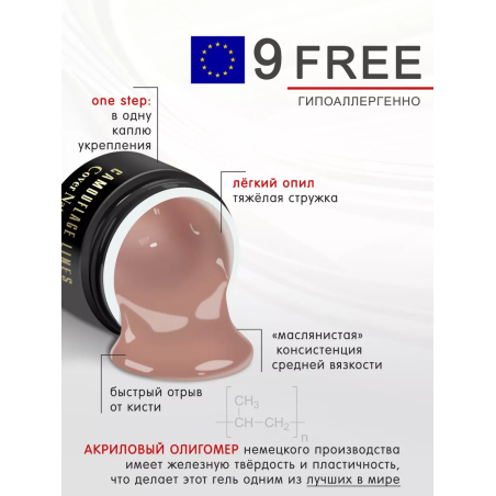 Купить камуфлирующий гель для моделирования ногтей Cover Natural Nude