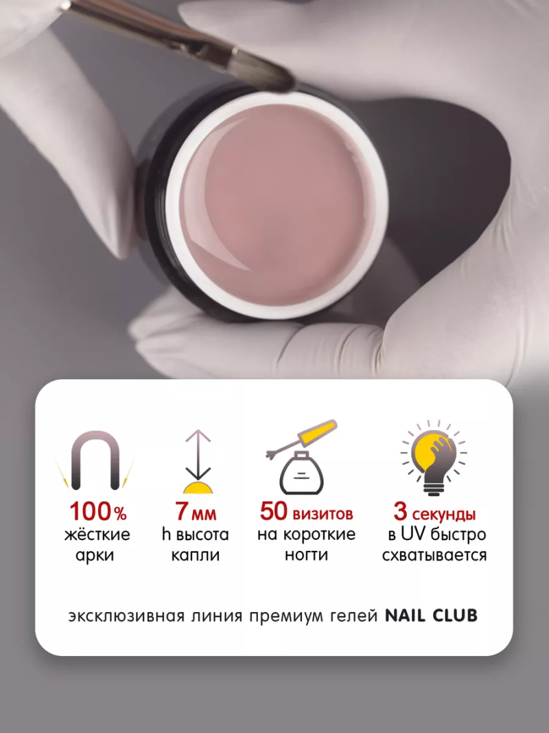 Купить камуфлирующий гель для моделирования ногтей Cover Nude Rose