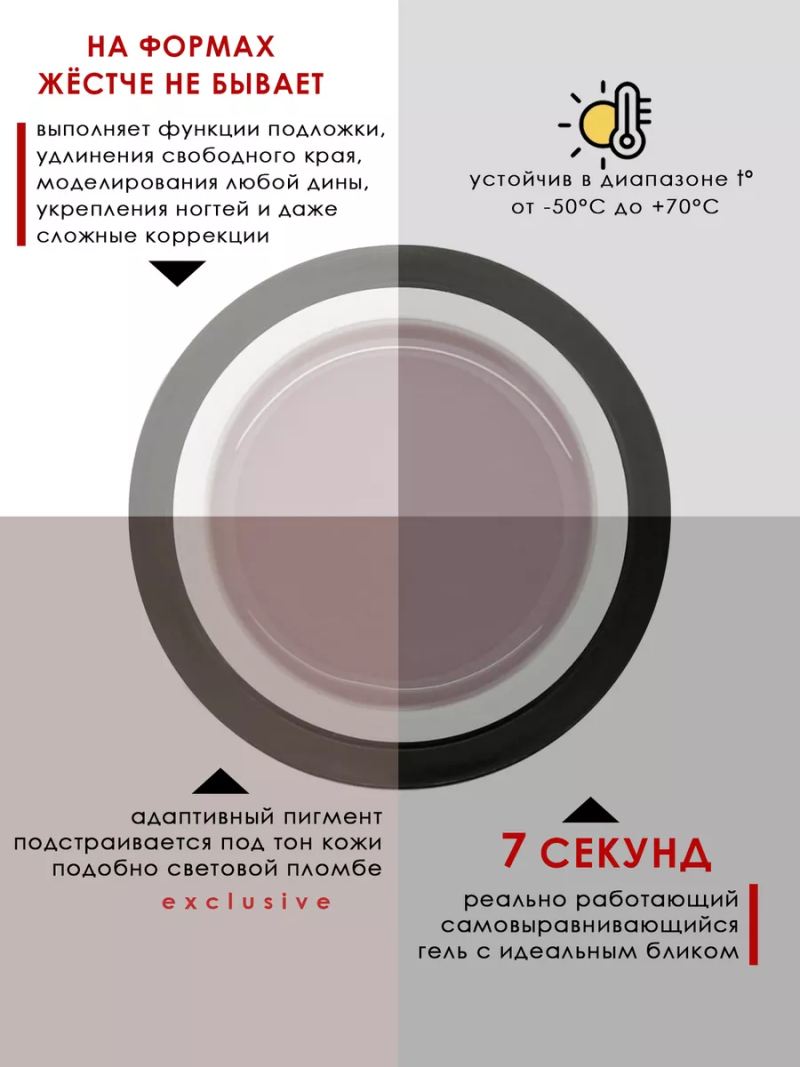 Купить камуфлирующий гель для моделирования ногтей Cover Nude Rose