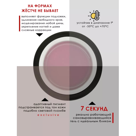 Купить камуфлирующий гель для моделирования ногтей Cover Rose Pink