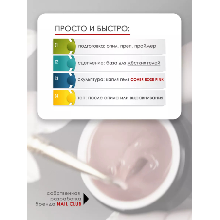 Купить камуфлирующий гель для моделирования ногтей Cover Rose Pink