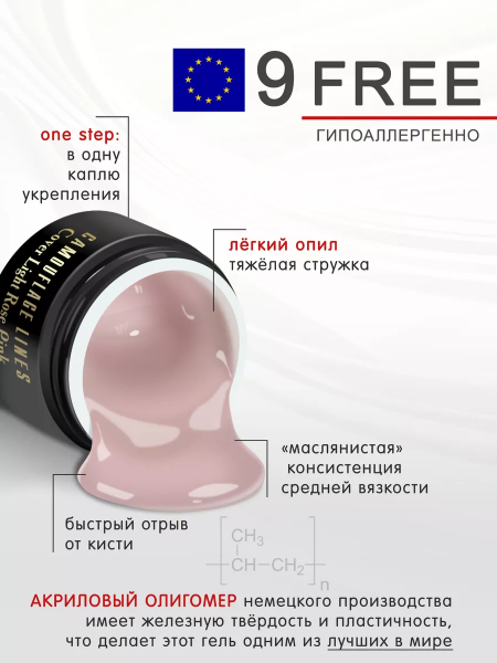 Купить камуфлирующий гель для моделирования ногтей Cover Light Rose Pink