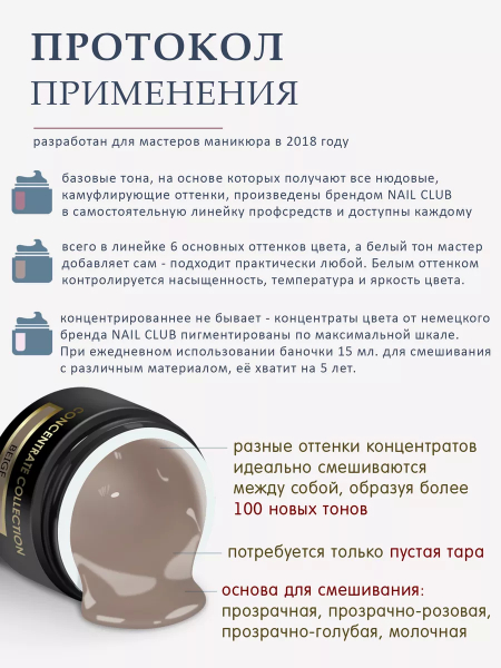 Купить камуфлирующий пигмент для ногтей CONCENTRATE COLLECTION
