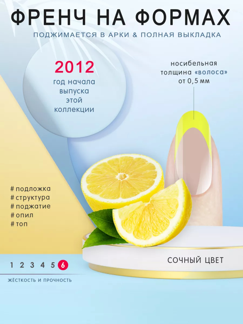 Купить билдер-гель для френча GSN-02 Neon Lemon COLOR SCULPTURE