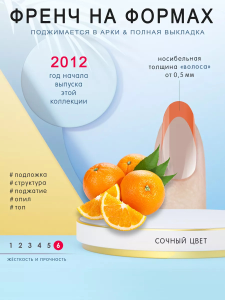 Купить билдер-гель для френча GSN-05 Neon Orange COLOR NEON SCULPTURE Nail Club