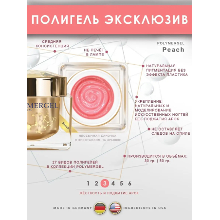 Купить полимергель для моделирования ногтей Peach