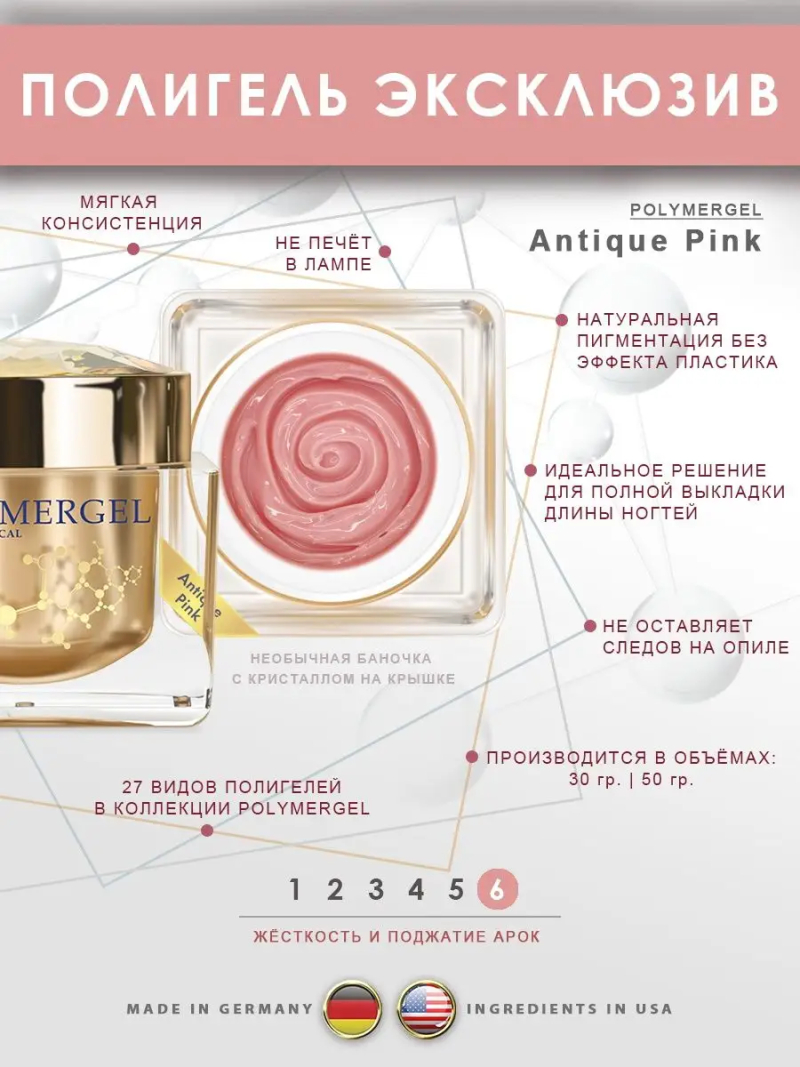 Купить полимергель для моделирования ногтей Antique Pink