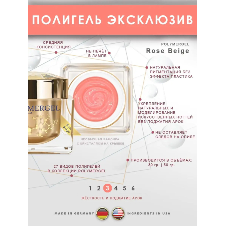 Купить полимергель для моделирования ногтей Rose Beige