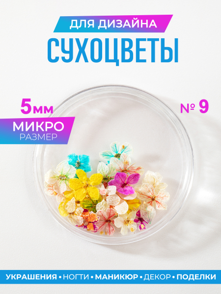 Купить сухоцветы для дизайна ногтей декора и поделок LUXE 09S с доставкой по всей России