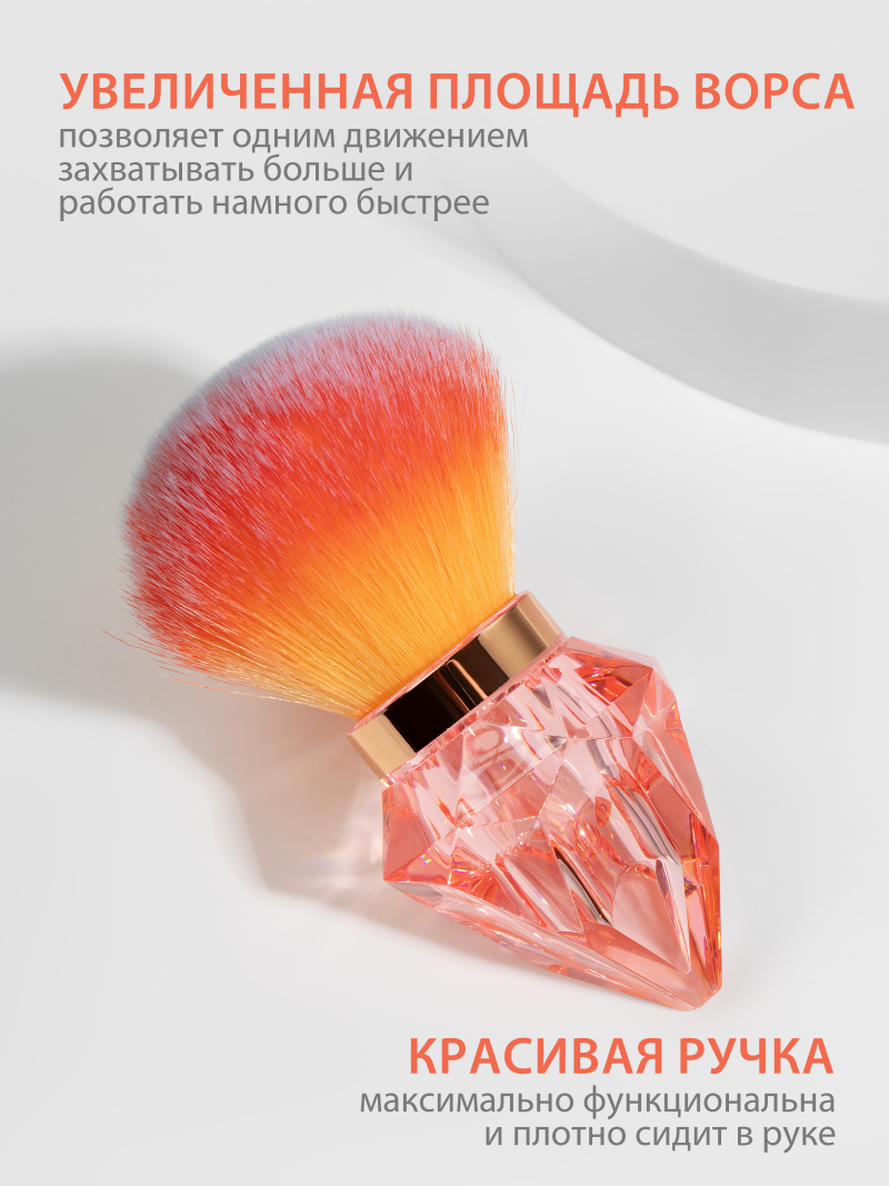 Купить кисть для макияжа и маникюра кабуки сметка в футляре розовая