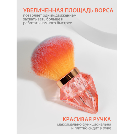 Купить кисть для макияжа и маникюра кабуки сметка в футляре розовая