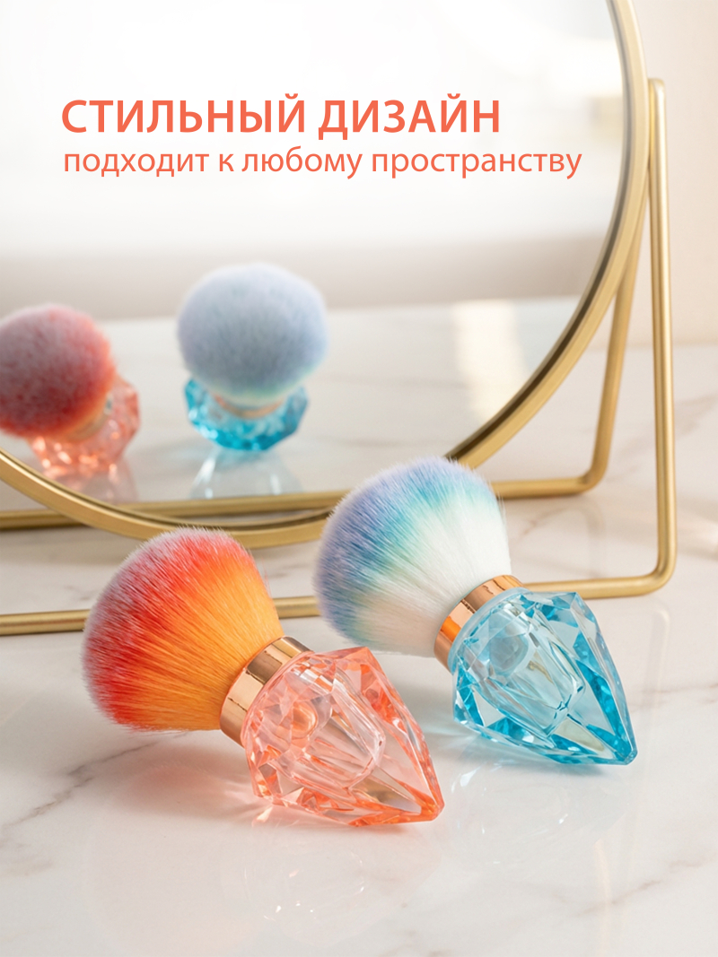 Купить кисть для макияжа и маникюра кабуки сметка в футляре розовая