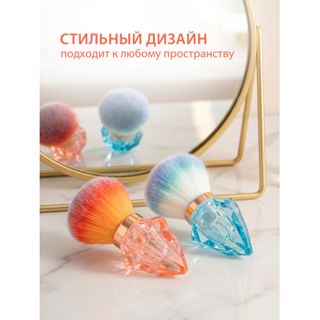 Купить кисть для макияжа и маникюра кабуки сметка в футляре розовая