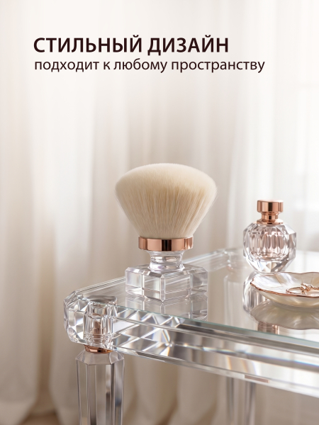 Купить кисть для макияжа и маникюра кабуки сметка в футляре белая