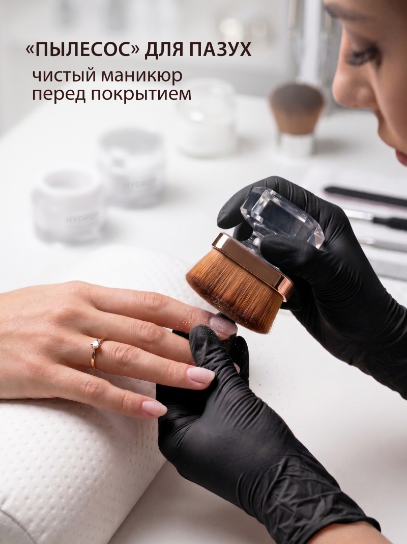 Купить кисть для макияжа и маникюра кабуки сметка в футляре большая