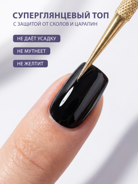Купить финиш-гель для ногтей без липкого слоя AQUA TOP Nail Club