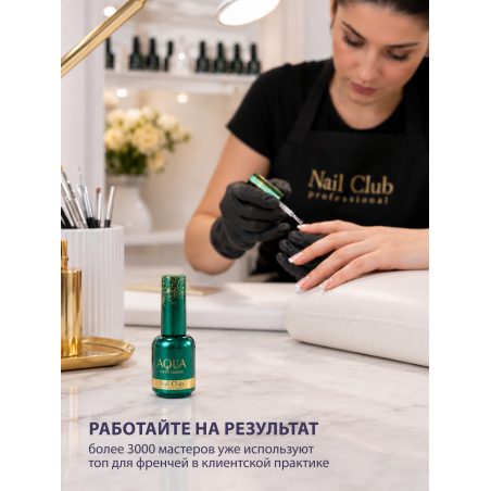 Купить финиш-гель для ногтей без липкого слоя AQUA TOP Nail Club