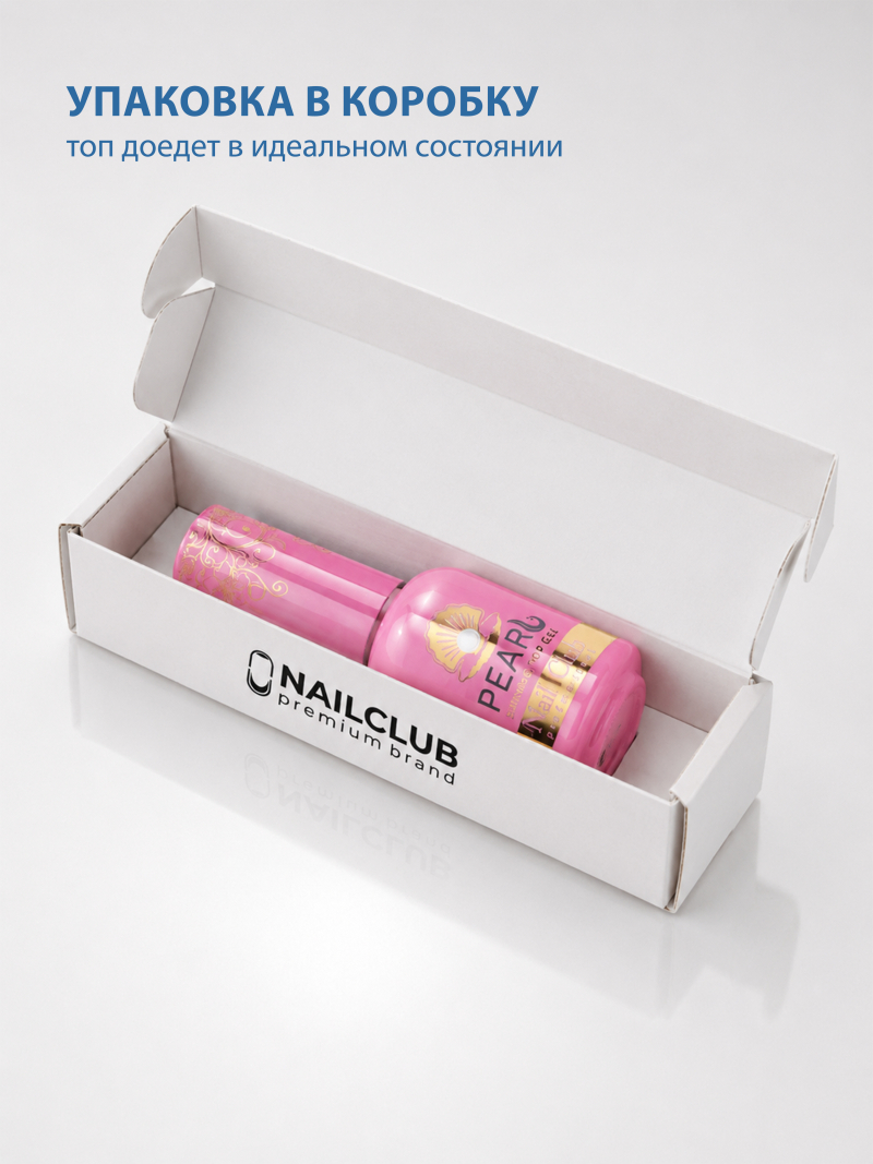 Купить финиш-гель для ногтей с перламутром без липкого слоя Pearl (Shining top gel)