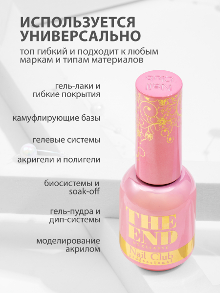 Купить финиш-гель для ногтей без липкого слоя THE END Nail Club